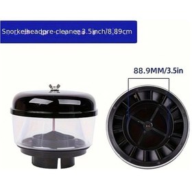 Resim Xuweiwei Black 3.5 Otomobil Emme Aksesuarları Seti Kum Fincarı Hava Ön Filtresi Emme Filtresi 