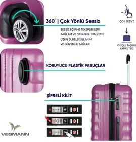 Resim Vegmann Delphin Violet Orta Boy Valiz Mor 