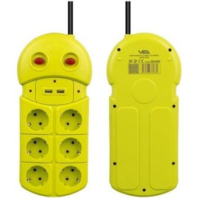 Resim Vea Ve-970usb 6'lı 2 Usb'li 1.5 Metre Grup Priz Diğer 
