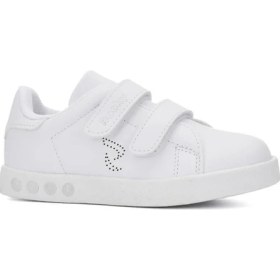 Resim Beyaz Cırtlı Ortopedik Çocuk Işıklı Sneaker 