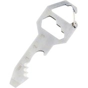 Resim Novahub Gümüş 6'sı 1 Arada Çok Amaçlı Cep Anahtarlık Araç Seti Tornavida Şişe Açacağı Gümüş Gümüş 