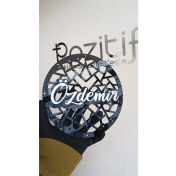 Resim 20CM Midrange Kapağı Geometrik Desenli Kişiye Özel Yazılı Dayanıklı Pleksi Midrange Kapağı Özel Tasarım 