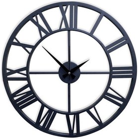 Resim Ferforje Metal Dekoratif Duvar Saati 55Cm Roma Rakamlı 3 Boyutlu Altın 