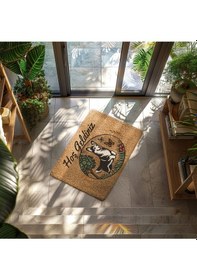 Resim Sevimli Köpek Temalı Kapı Önü Paspası Kaymaz Taban 45x70 Gümüş 