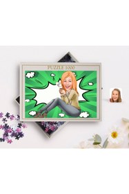 Resim Bk Gift Kişiye Özel Kadın Karikatürlü 1000 Parça Profesyonel Puzzle-102 