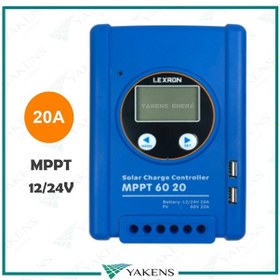 Resim Lexron 20 Amper Mppt 12/24V Solar Şarj Cihazı 20A 12/24 Volt Mppt Regülatör 