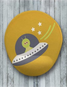 Resim Alien Oval Bilek Destekli Mouse Pad Mousepad 