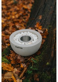 Resim Kafna Nehar Masaüstü Beton Şömine + 1lt. Bioethanol Şömine Yakıtı 