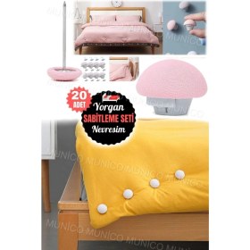 Resim Özbience 20 Adet Nevresim Klipsi ve Düğmesi Seti, Estetik ve Pratik Yatak Düzenleme 