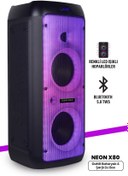 Resim GoldMaster Taşınabilir Şarj Edilebilir Party Box Işıklı Bluetooth Hoparlör 