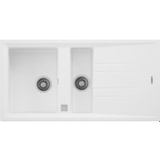 Resim Teka Stone 60 B-TG 1½B 1D Granit Eviye Beyaz 