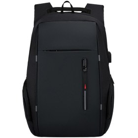 Resim Honmex Usb Şarjlı Siyah Büyük Kapasiteli Sırt Çantası - Su Geçirmez, 17" Bilgisayar + Çok Katmanlı Bölmeli Laptop Çantası 