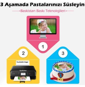 Resim Baskistan Canon Gıda Mürekkepli Resimli Pasta Yazıcısı 