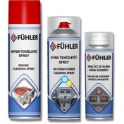 Resim FUHLER Suzuz Motor Temizleme Spreyi 500 Ml Klima Temizleyici Araç Içi Klima Koku Giderici 200 Ml 3 Adet 