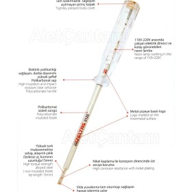 Resim Izeltaş Elektrik Kontrol Kalemi Düz Uçlu 135 mm (Kısa Boy) 