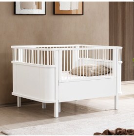 Resim Mdf Beşik Trend Büyüyen Beşik 90x130 Trend Karyola 90x190 - Beyaz 