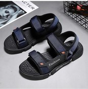 Resim Moda Rahat Terlik Erkekler Için Flip Flop Büyük Boy 36-45 Rahat Sandalet Siyah - Mavi 
