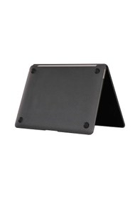Resim Ekılıf - Apple Uyumlu MacBook 13.3' Pro 2020 A2338 - Alt Ve Üst Koruyucu Msoft Carbon Fiber Tasarımlı Kapak - Şeffaf 