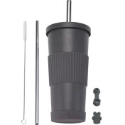 Resim Dilele Paslanmaz Çelik Inci Süt Çay Bardağı/pipet Yalıtım Bardağı, DL068 (Yurt Dışından) 