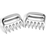 Resim Fortunelane Et Maşası - Yüksek Kaliteli Paslanmaz Çelik Barbekü Aletleri - 2 Adet - Beyaz 