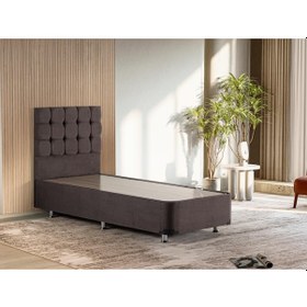 Resim Niron Rama Füme Baza Ve Başlık Seti, Tek Kişilik 90x200 cm Baza V 