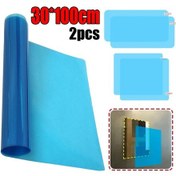 Resim 2 Adet 150mmx100mm-30 Cm X 100 Cm Dıy Boyutu Yağmur Geçirmez Film Araba Ayna Dikiz Aynası Anti Sis Etiket Banyo Aynası 