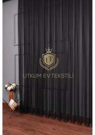 Resim Siyah Grek Tül Perde Petek Zemin 