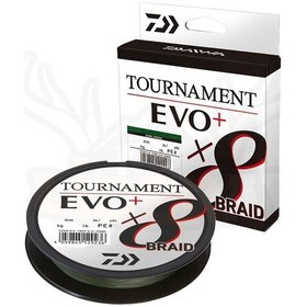 Resim Daiwa Tournament X8 Braid Evo+ 270M Dark Green Ip Misina 