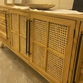 Resim Moncvas Meşe Hazeran Rattan ve Panjur Kapaklı Elyapımı 