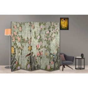 Resim Doğa Temalı Özel Tasarım Paravan Room Divider 180 x 200 cm 