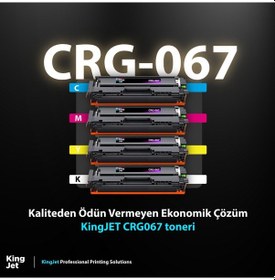Resim Kingjet Canon Uyumlu Crg-067 Standart Kapasiteli 4 Renk Takım Toner Çipli Mf655, Mf657 
