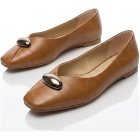 Resim Sister İn Love Olive Toka Detalı Kadın Babet Taba 