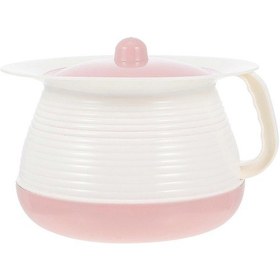 Resim Kadınlar İçin Kapaklı Kadın Pisuvar Lazımlığı, Taşınabilir Hastane Lazımlığı - 21x18.5x14cm Pembe 