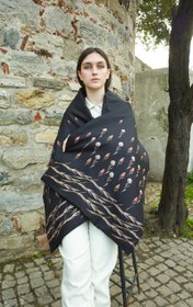 Resim Ipek Akarca %100 Silk Good Memories Pancho - Tek beden 
