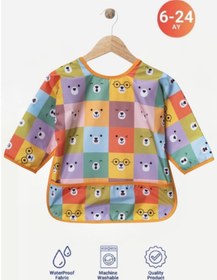 Resim ANP MODA TASARIM Sıvı Geçirmez Aktivite ve Mama Önlüğü 0-36 Ay Uzun ve Kisa Kol 2’li Paket Bebek Önlük 