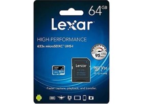 Resim 64GB 633X Microsdxc Uhs-I U3 100/45 Mb/sn Yüksek Performanslı Microsd Hafıza Kartı 