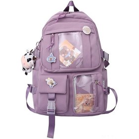 Resim Moveevo Şık Ve Rahat Mor İnek Rozetli Kumaş Ürünü Diğer 