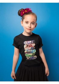 Resim Sevbano Unisex Yenilmezler Kahramanlar Baskılı Avengers Film Çocuk Tişört Siyah 