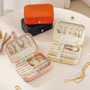 Resim 1pc Klasik Suni Deri Takı Organizer Kutusu, Taşınabilir Seyahat Kılıfı, Suni Deri Kaplı, Ayarlanabilir ve Çıkarılabilir Görüntüleme ile, Kolyeler, Yüzükler, Küpeler için, İdeal Anneler Günü Hediyesi, Takı Kutuları 