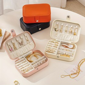 Resim 1pc Klasik Suni Deri Takı Organizer Kutusu, Taşınabilir Seyahat Kılıfı, Suni Deri Kaplı, Ayarlanabilir ve Çıkarılabilir Görüntüleme ile, Kolyeler, Yüzükler, Küpeler için, İdeal Anneler Günü Hediyesi, Takı Kutuları 
