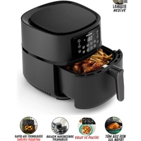 Resim 7,2 Litre Uzaktan Erişimli Çok Amaçlı Hava Fritözü, Rapid Air Teknolojili, 2000W 