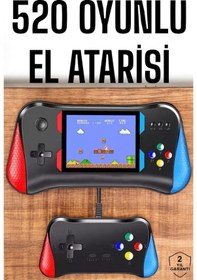 Resim Gamepad Joystick 500 Oyunlu Retro Oyun Konsolu Tv Bağlantı Özellikli 2 Kişilik Destekli 