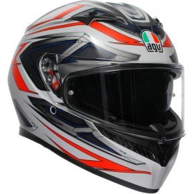 Resim AGV K3 MPLK Space Kapalı Kask (Mat Beyaz-Kırmızı) 