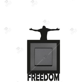 Resim Freedom Temalı Tekli Priz Çerçevesi Dekorasyon 