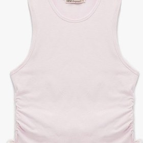 Resim Koton Bisiklet Yaka Dantel Detaylı Kolsuz Pijama Üstü Pembe 6wlk90026mk Gül 