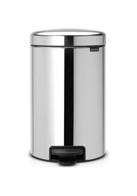 Resim Çöp Kovası, Pedallı, Soft, 12lt - Parlak Paslanmaz Çelik Parlak Paslanmaz Çelik 