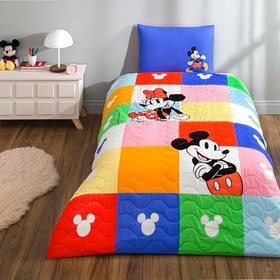 Resim TAÇ Disney Minnie & Mickey Standart Pamuk Nevresim Takımı, Çok Renkli, Tek Kişilik 