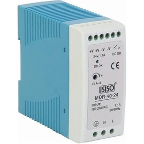 Resim Imdr-40-12 - 40W 12Vdc 3.3A Raya Montajlı Güç Kaynağı 
