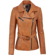 Resim Taba Deri Kadın Deri Ceket - K22KDM320298-R51 