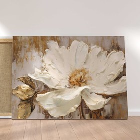 Resim Ağaç Dokulu Çiçek - 120x80 ( Çok Satan ) 